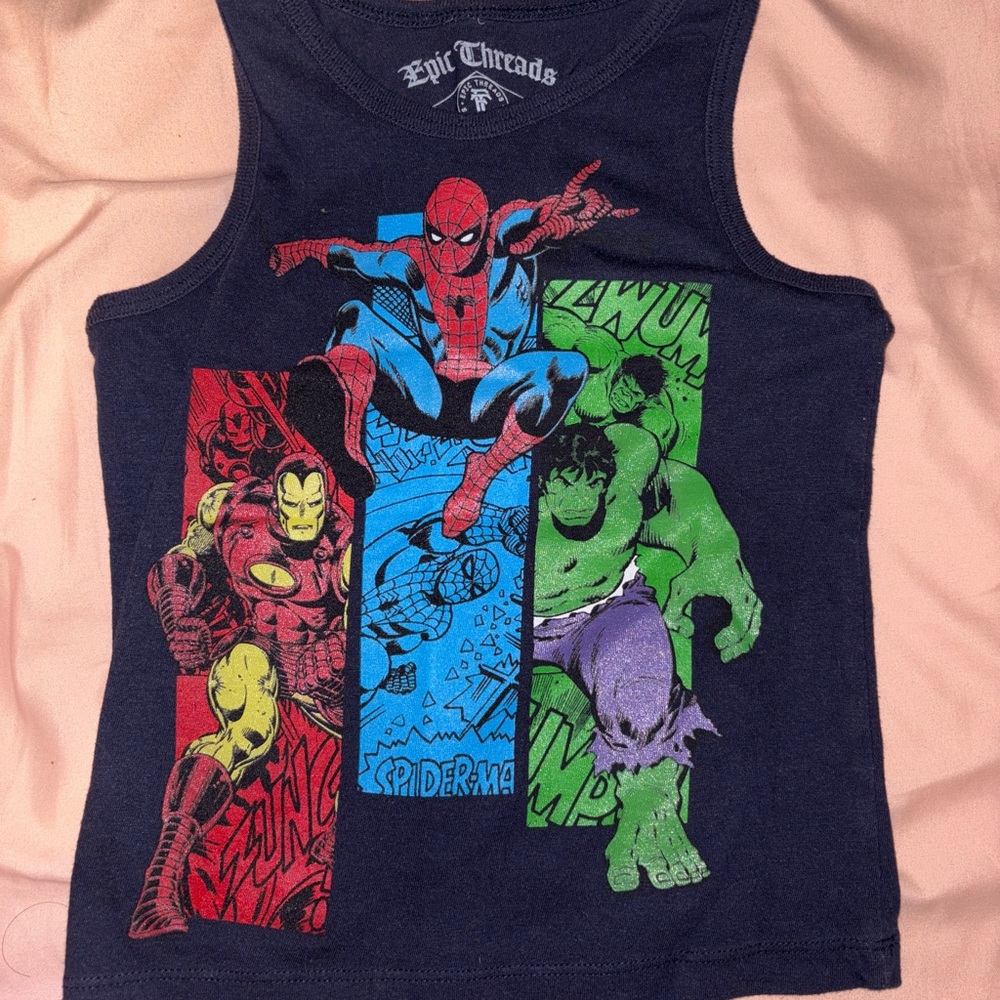 Marvel Blue Superhero Tank Top
